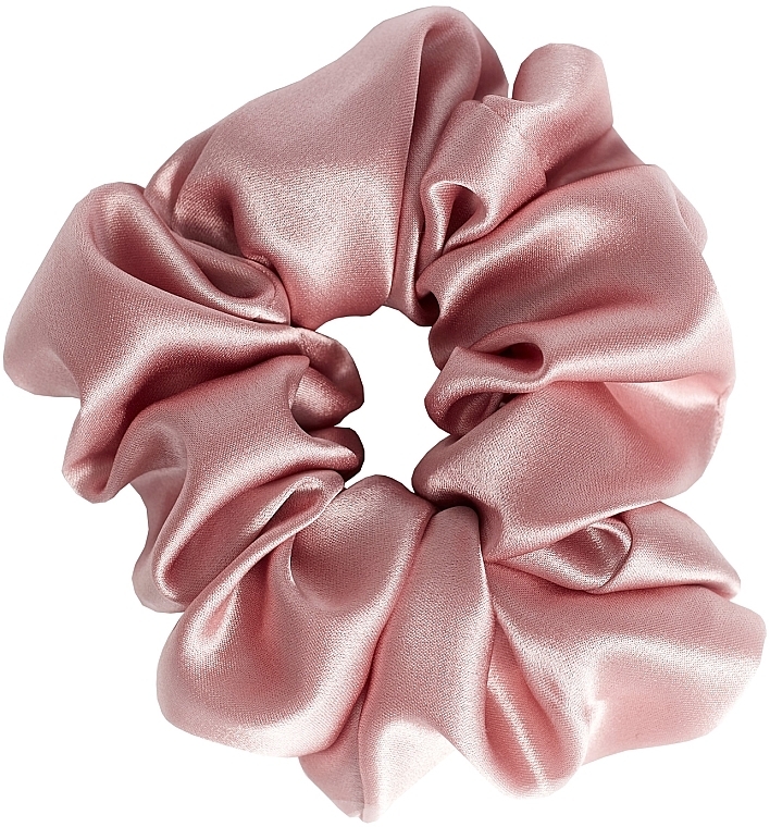 Natural Silk Hair Band, fluffy, pink - de Lure Scrunchie — photo N5