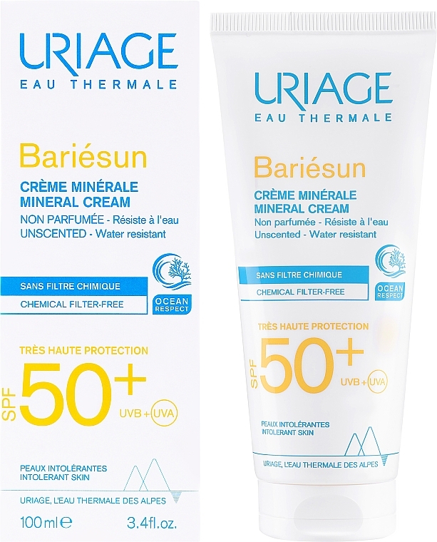 Bariesun Sunscreen Mineral Cream SPF50+ - Uriage Suncare product — photo N2