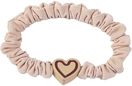 Fragrances, Perfumes, Cosmetics Hair Tie, crepe with heart, beige - Lolita Accessories
