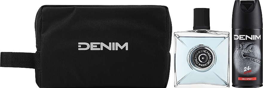 Denim Black - Set (ash/lot/100ml + deo/150ml + bag) — photo N2