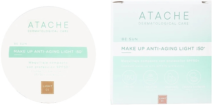 Compact Anti-Aging Tinted Sunscreen - Atache Be Sun Make Up Anti-Aging Spf 50+ — photo N1