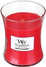 Fragrances, Perfumes, Cosmetics Scented Candle in Glass - WoodWick Hourglass Candle Radish & Rhubarb