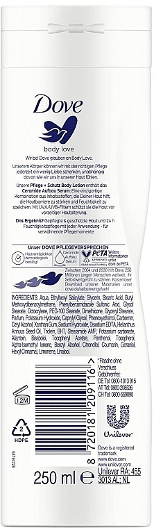 Love Summer Body Lotion - Dove Body Lotion with UVA/UVB Protection SPF15 — photo N2