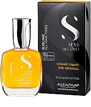 Liquid Hair Crystals - Alfaparf Semi Di Lino Sublime Cristalli Liquidi Instant Illuminating Serum For All Hair Types — photo N2