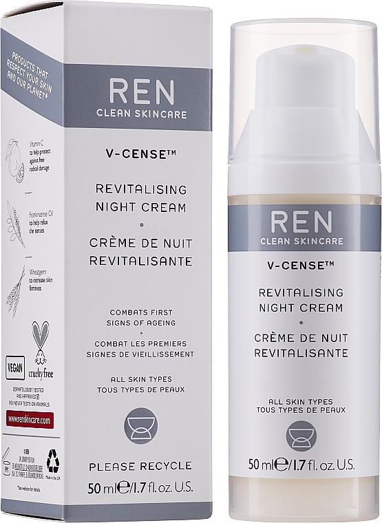 Moisturizing Night Cream - Ren V-Cense Revitalising Night Cream — photo N2