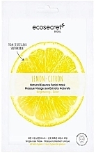 Fragrances, Perfumes, Cosmetics Lemon Brightening Face Mask - Eco Secret Lemon Natural Essence Facial Mask