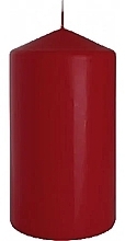 Cylindrical Candle 80x150 mm, burgundy - Bispol — photo N1