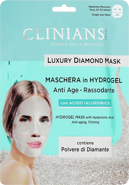 Anti-Aging Hydrogel Mask - Clinians Luxury Diamond Mask Maschera in Hydrogel Anti Age — photo N1
