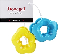 Fragrances, Perfumes, Cosmetics Claw Clips FA-5654+1, yellow and blue - Donegal