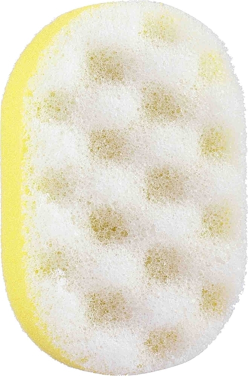 Massage Body Sponge 'Oval Relax', yellow-white - Sanel Owal Relax — photo N2