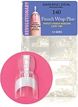 Fragrances, Perfumes, Cosmetics Wide Tips 'French Smile+' - Dashing Diva French Wrap Plus Double Wide White 140 Tips