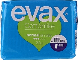 Fragrances, Perfumes, Cosmetics Sanitary Napkins "Normal", without Wings, 20pcs - Evax Cottonlike