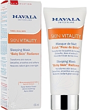 Night Skin Radiance Mask - Mavala Vitality Sleeping Mask Baby Skin Radiance — photo N2