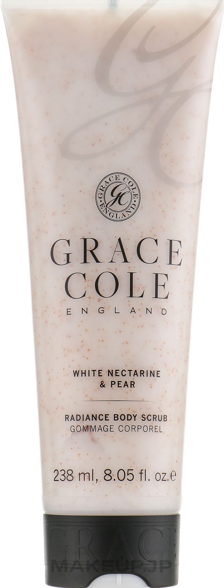 White Nectarine & Pear Body Scrub - Grace Cole Boutique White Nectarine & Pear Radiance Body Scrub — photo 238 ml