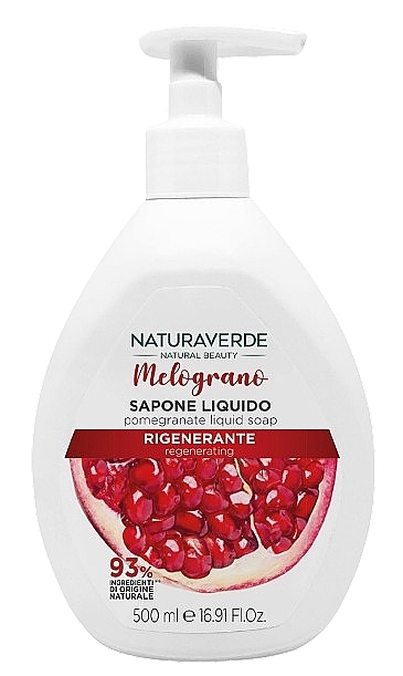 Liquid Soap with Pomegranate Oil - Naturaverde Pomegranate Oil Liquid Soap — photo N1