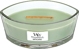 Fragrances, Perfumes, Cosmetics Scented Candle in Glass - WoodWick Hearthwick Flame Ellipse Candle White Willow Moss