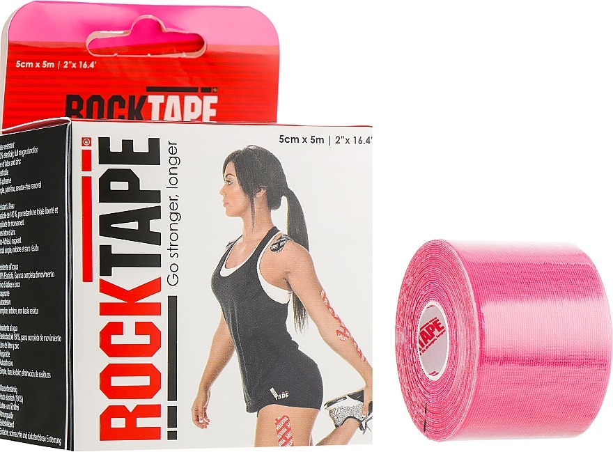 Kinesio Tape "Pink" - RockTape Kinesio Tape Standart — photo N1