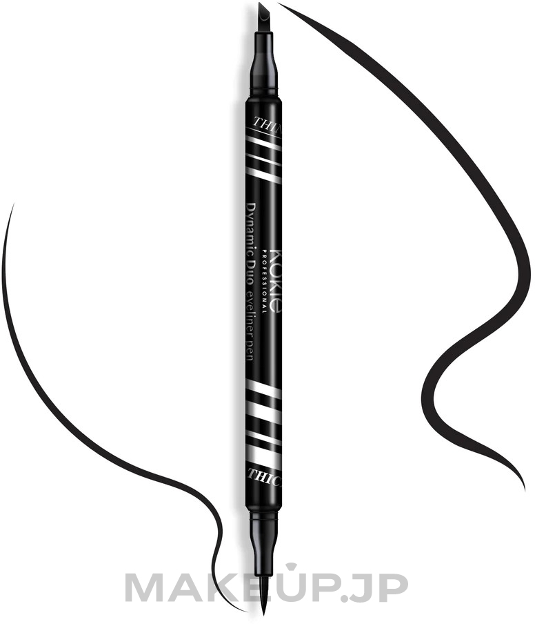 Eyeliner - Kokie Professional Dynamic Duo Eyeliner Pen — photo Black