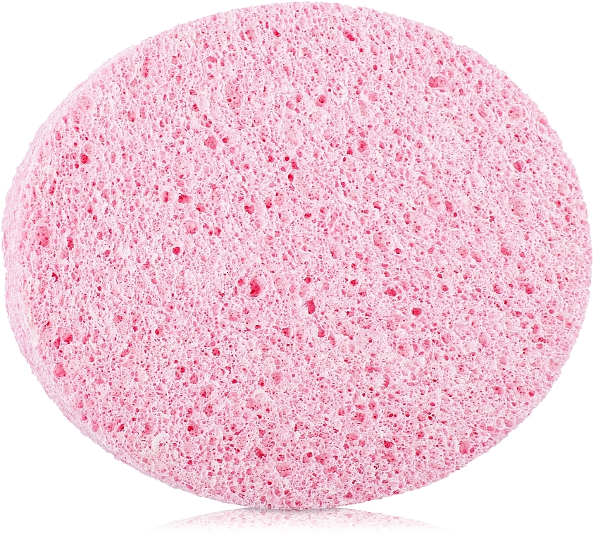 Cleansing Sponge 'Oval', SP-522, 8,5x10 cm, pink - Silver Style — photo N1