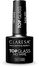 Universal Transparent Hybrid Top Coat for Extended & Natural Nails - Claresa Top Glass No Wipe — photo N1