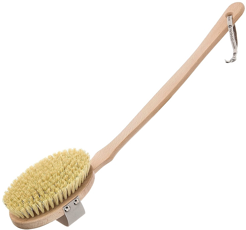 Natural Brush with Detachable Handle - Hydrea London Professional Spa Dry Body Brush + Detachable Hand — photo N1