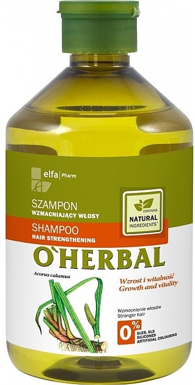 Strengthening Hair Shampoo with Calamus Root Extract - O'Herbal — photo N3