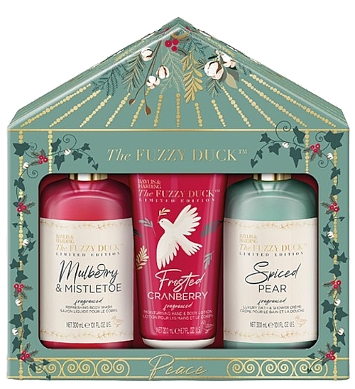 Set - Baylis & Harding The Fuzzy Duck Winter Wonderland Festive Luxury Body Care Gift Set (sh/gel/300ml + lot/200ml + sh/cr/300ml) — photo N1