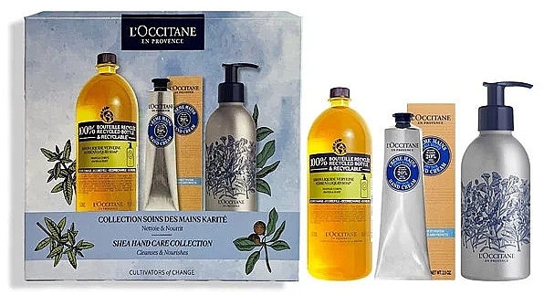 Set - L'Occitane Beautiful Hands Set (soap/500ml + h/c/75ml + sh/gel/250ml)	 — photo N1