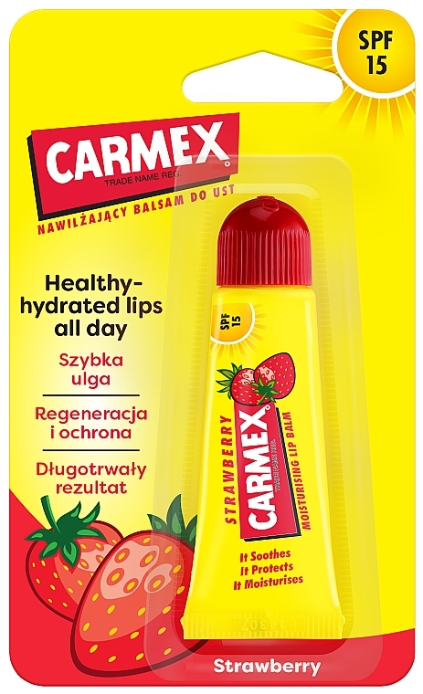 Tuba Lip Balm "Strawberry" - Carmex Lip Balm — photo N1