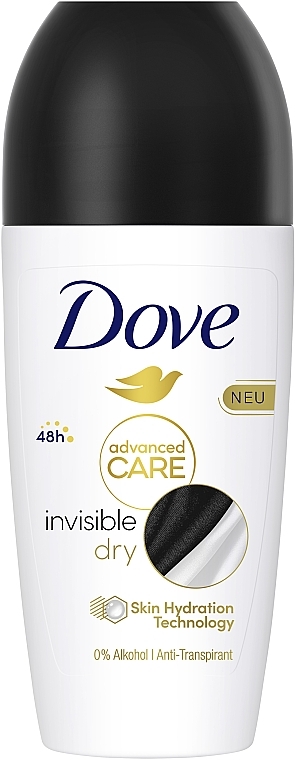 Roll-on Antiperspirant "Invisible" - Dove Invisible dry 48H — photo N1