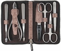 Manicure Set, 7 tools, 'Deep Desert' - Erbe Solingen Zipper Case Range — photo N2