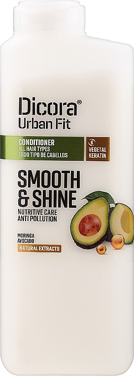 Conditioner for All Hair Types - Dicora Urban Fit Conditioner Smooth & Shine — photo N3