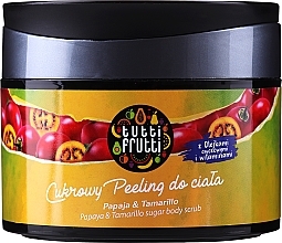 Sugar Body Peeling "Papaya and Tamarillo" - Farmona Tutti Frutti Sugar Scrub — photo N1