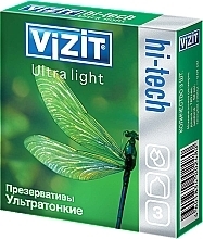 Fragrances, Perfumes, Cosmetics Condoms "Ultra Light", 3 pcs - Vizit Hi-tech