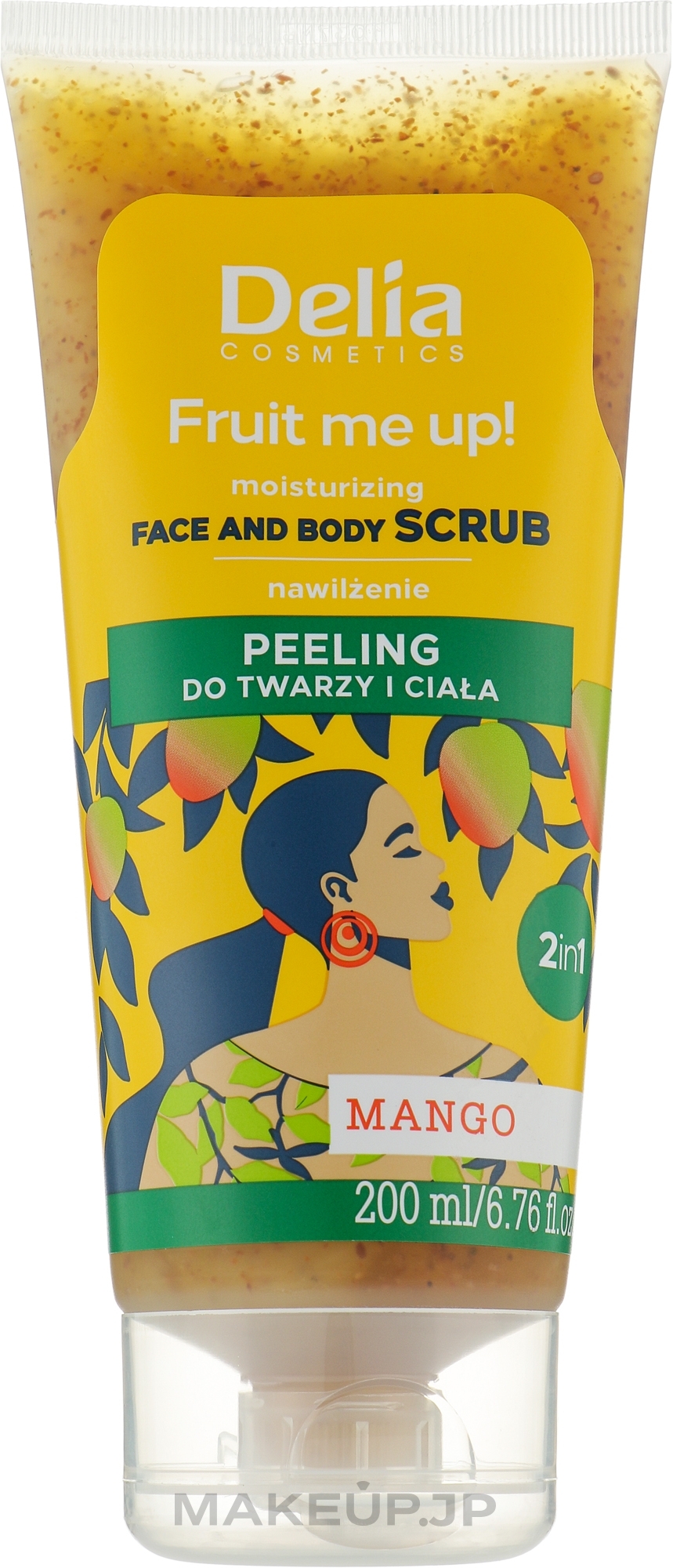 Mango Face & Body Scrub - Delia Fruit Me Up! Moisturizing Face And Body Scrub Mango — photo 200 ml