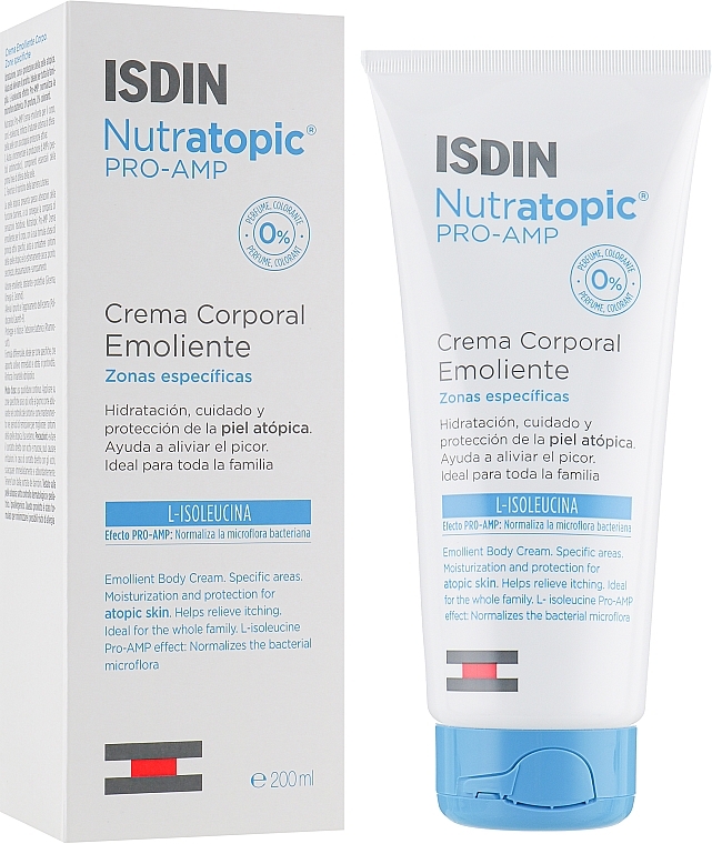 Body Cream with Atopic Dermatitis - Isdin Nutratopic Pro-AMP Emollient Cream — photo N1