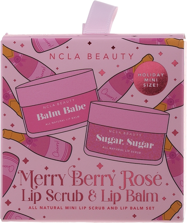 Set - NCLA Beauty Merry Berry Rose (l/balm/5ml + l/scrub/5ml) — photo N1