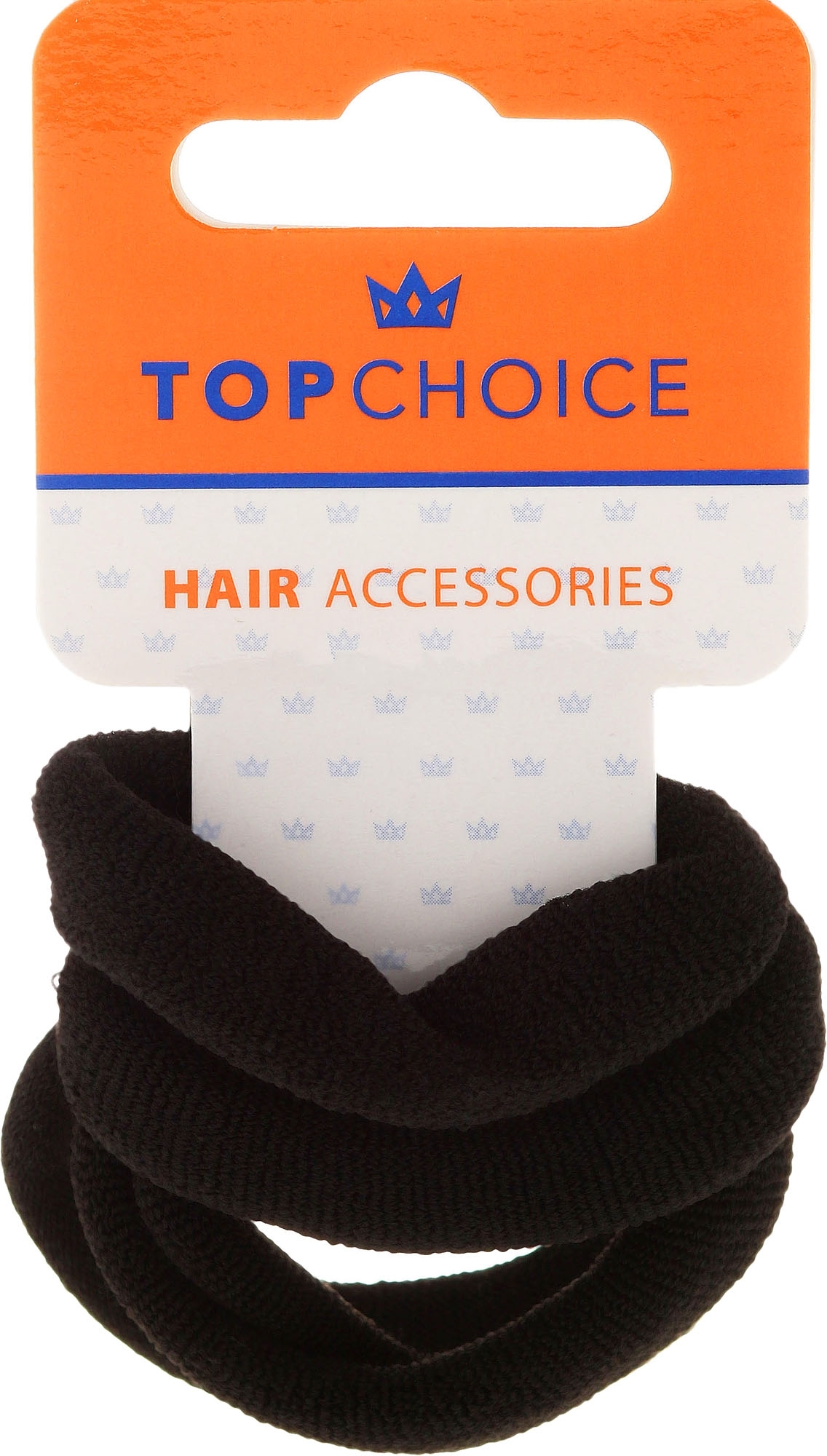 Elastic Hair Bands, black, 4 pcs - Top Choice  — photo 4 szt.