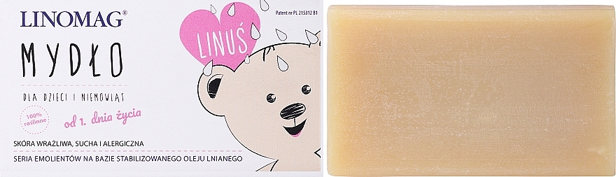 Newborn Soap, bear with heart - Linomag — photo N1