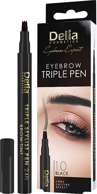 Brow Marker - Delia Cosmetics Eyebrow Triple Pen  — photo N1