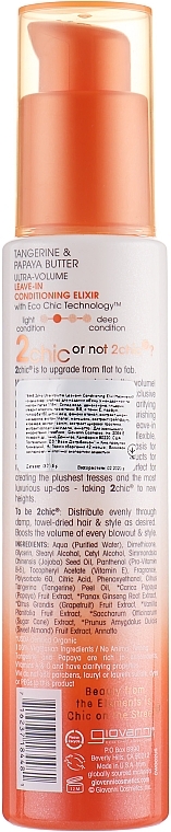 Leave-In Conditioner Elixir - Giovanni 2 Chic Ultra-Volume TanGerine Papaya Butter — photo N2