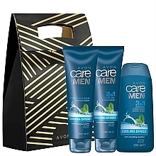 Fragrances, Perfumes, Cosmetics Set - Avon Care Man Cooling Effect (shave/gel/100ml + afs/balm/100ml + shmp/200)