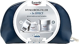 Fragrances, Perfumes, Cosmetics Set - Eucerin Hyaluron-Filler 3x Effect Christmas 2023 (f/serum/30ml + n/cr/50ml + pouch)