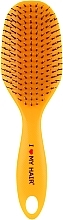 Kids Hair Brush "Spider", 12 rows, glossy, yellow - I Love My Hair — photo N2