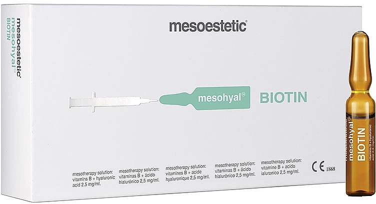 Biorevitalization Treatment with Hyaluronic Acid & Biotin - Mesoestetic Mesohyal Biotin — photo N1