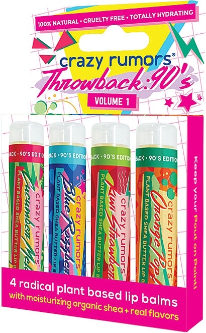 Lip Balm Set - Crazy Rumors Throwback 90's Volume 1 (lip/balm/4x4.25g) — photo N1