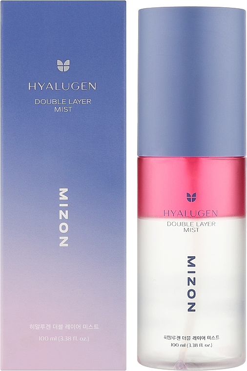 コラーゲンとヒアルロンを配合したフェイシャルミスト - Mizon Hyalugen Double Layer Mist — photo N2