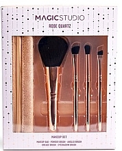 Makeup Brush Set, 5 pcs - Magic Studio Rose Quartz Make-Up Brush Set — photo N1