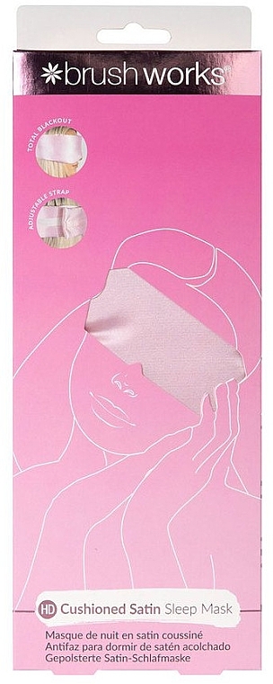 Shock-Absorbing Sleep Mask - Brushworks Cushioned Satin Sleep Mask — photo N3