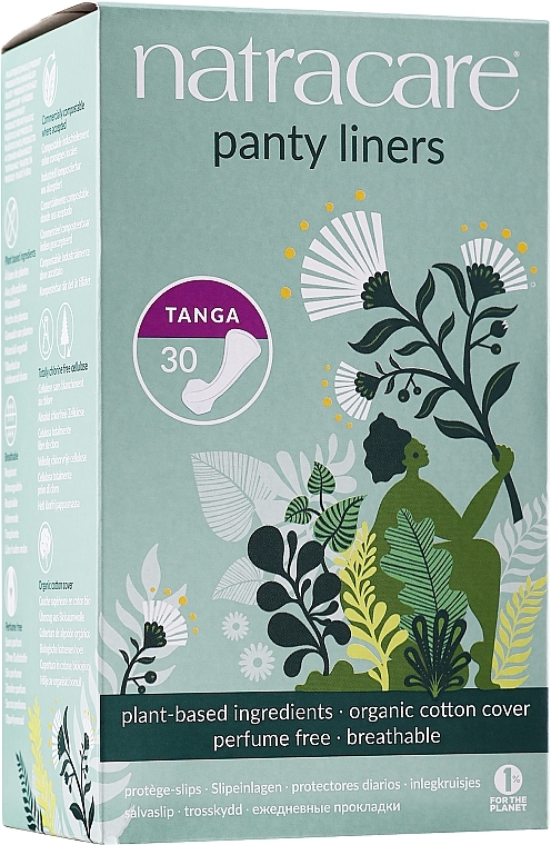 Daily Liners, 30 pcs - Natracare Tanga Panty Liners — photo N1